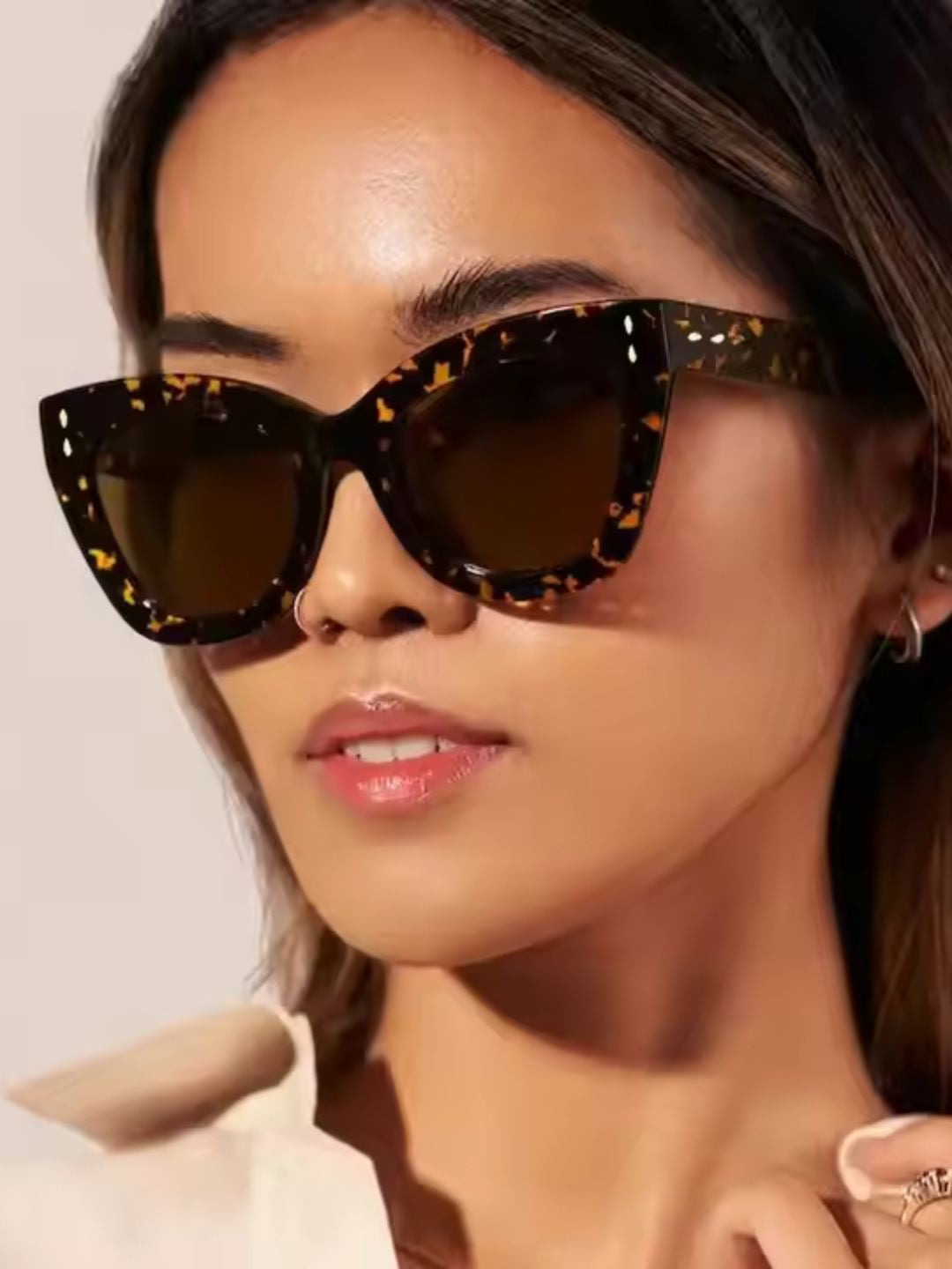 Iris Cateye Sunglasses with UV Protected Lens