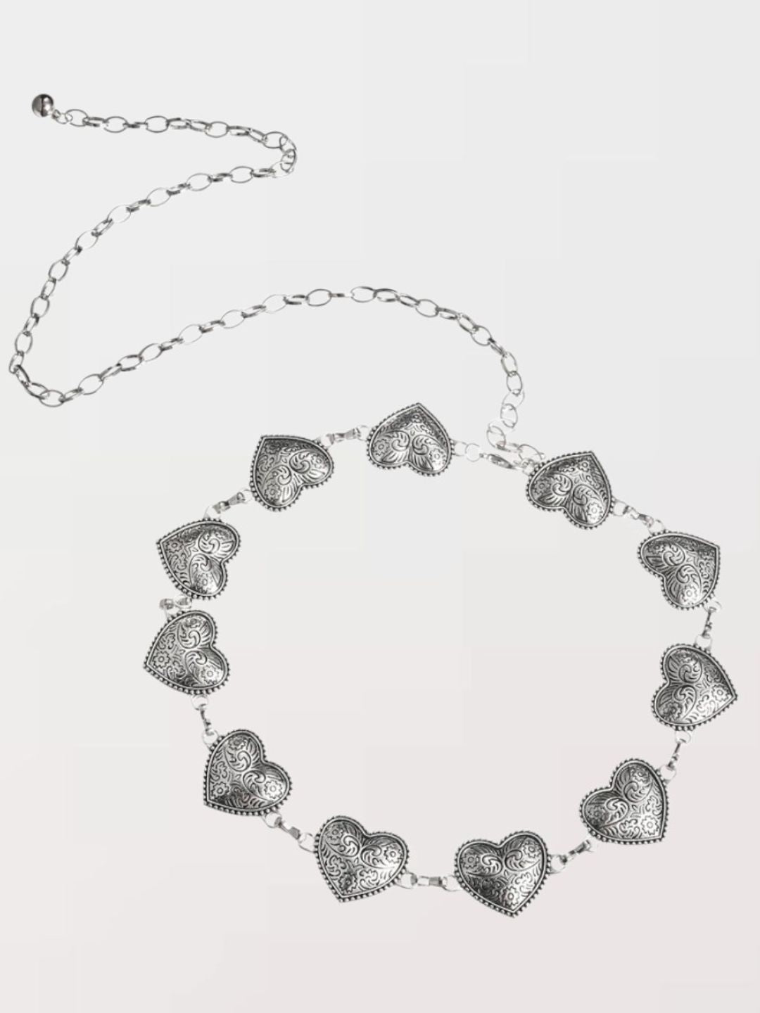Bonfire Hearts Metal Chain Waist Belt