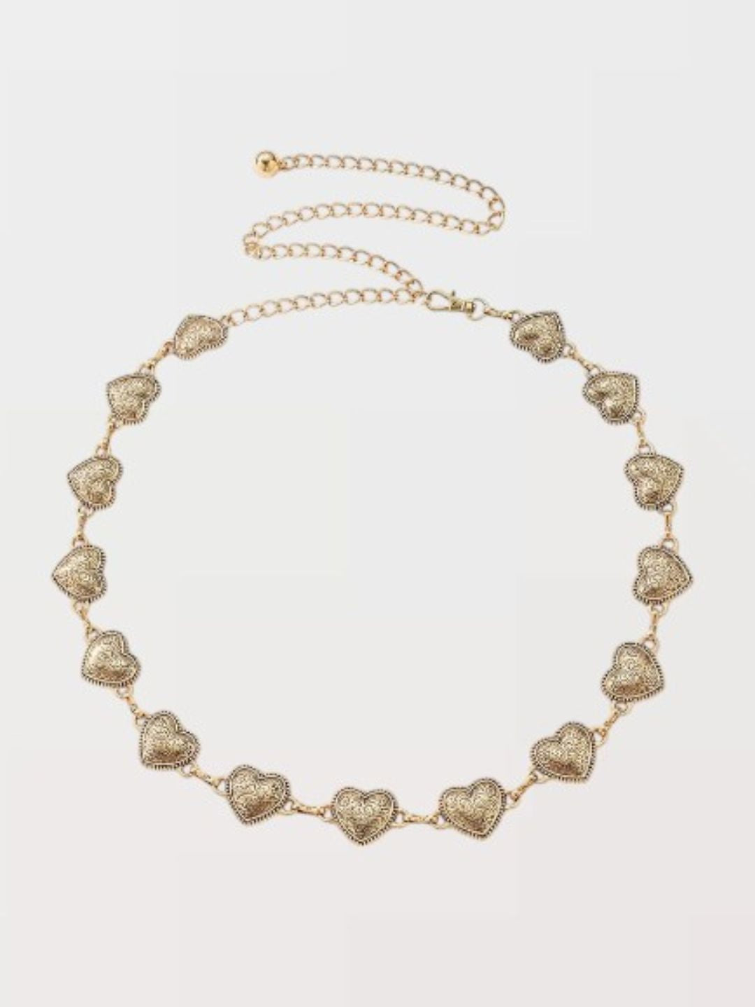 Bonfire Hearts Metal Chain Waist Belt