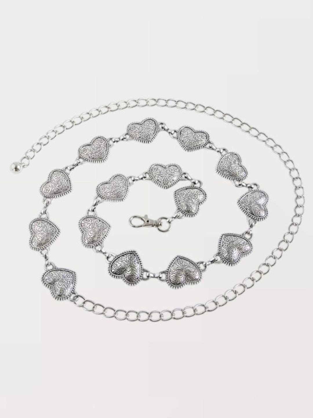 Bonfire Hearts Metal Chain Waist Belt