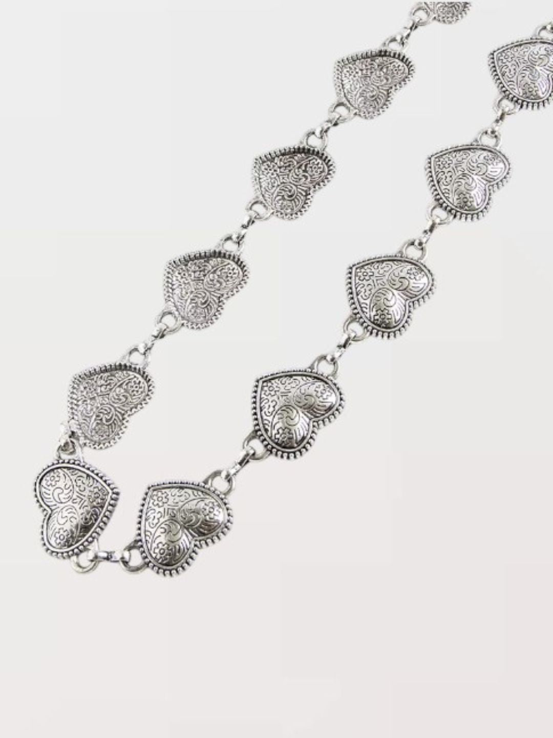 Bonfire Hearts Metal Chain Waist Belt