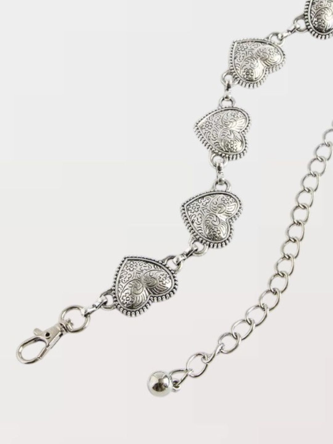 Bonfire Hearts Metal Chain Waist Belt