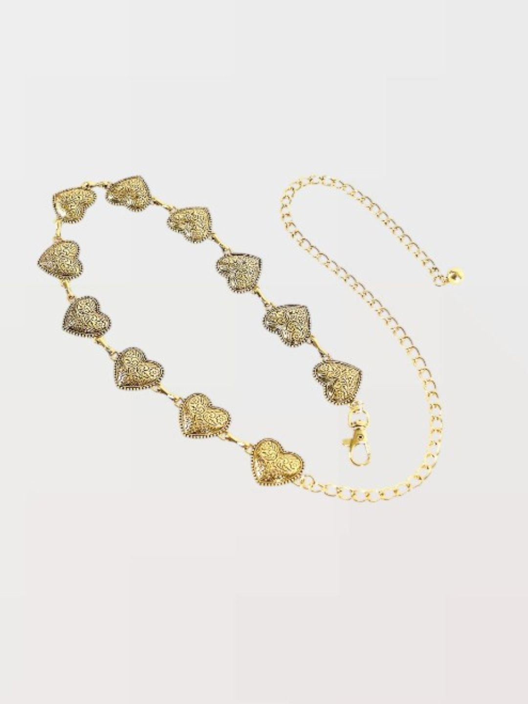 Bonfire Hearts Metal Chain Waist Belt