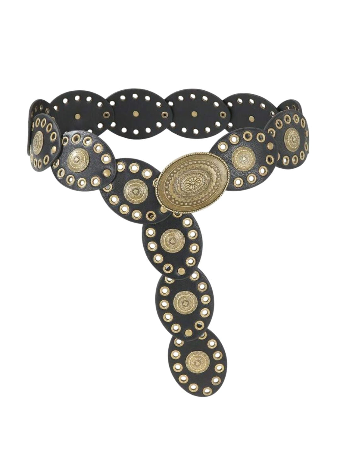Alaya Boho Chic Vintage Disc Shield Waist Belt