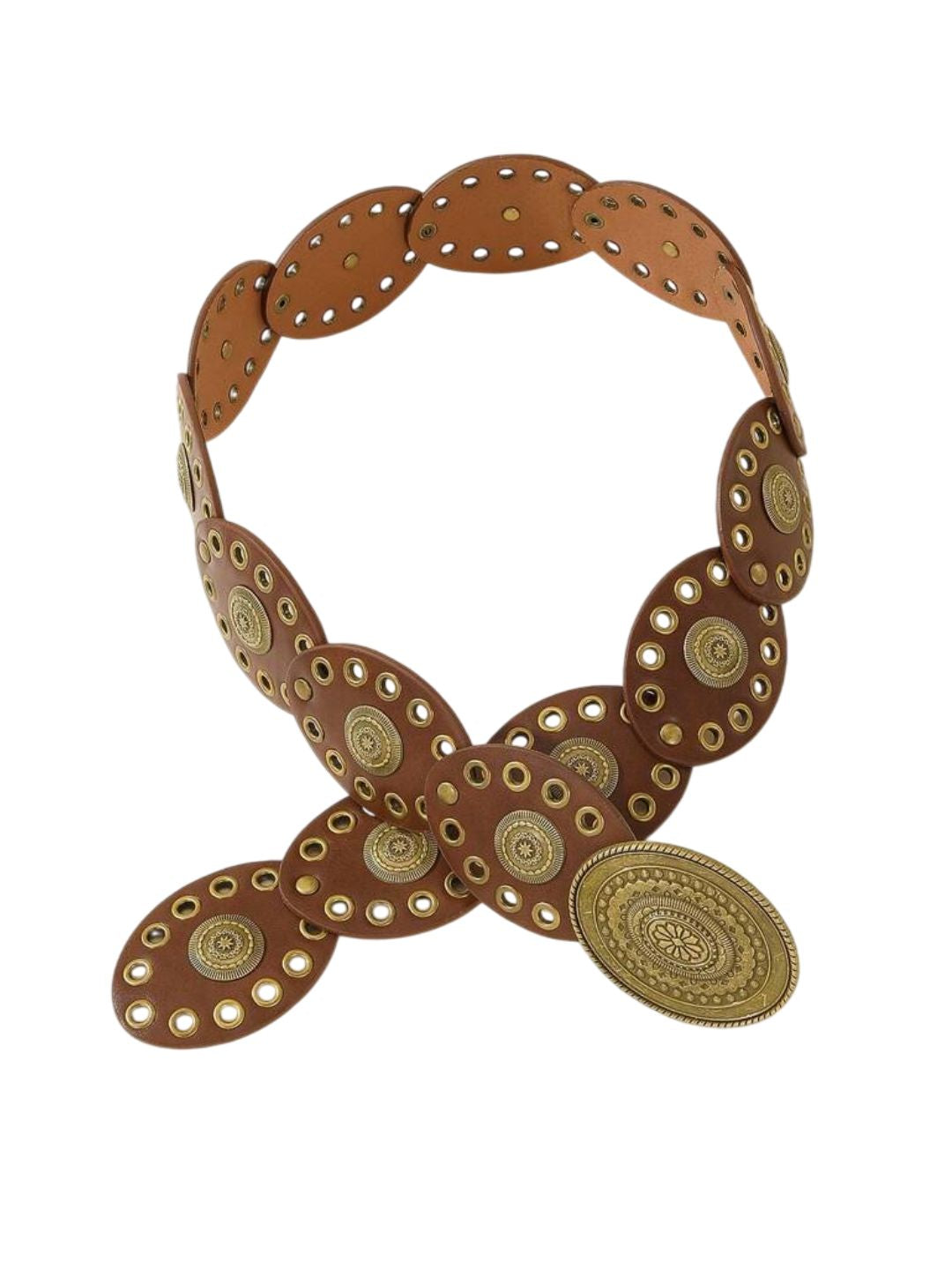 Alaya Boho Chic Vintage Disc Shield Waist Belt