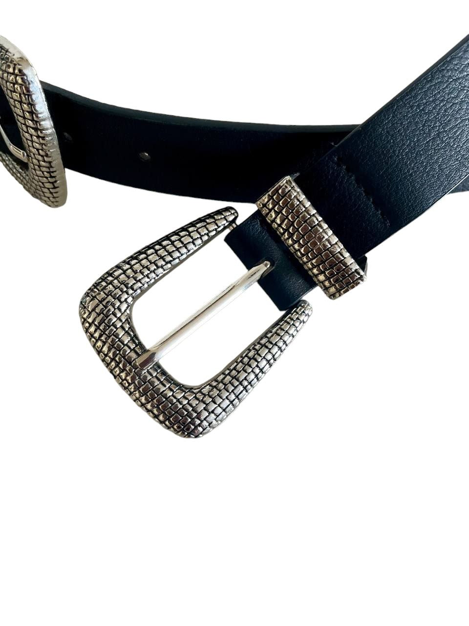 Athena Vintage Waist Belt For Women: Double-Buckle Waist Belt