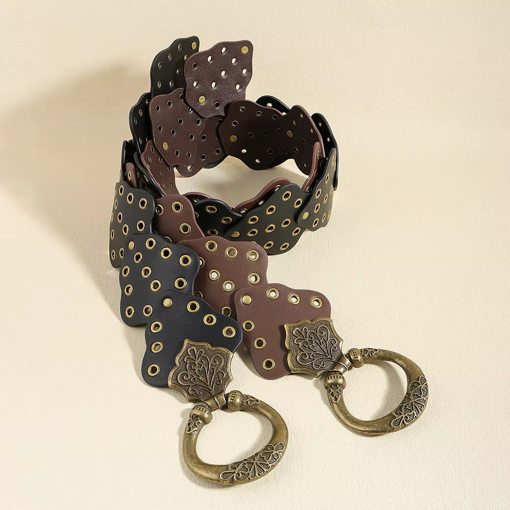 Layla Round Buckle Vintage Concho Belt