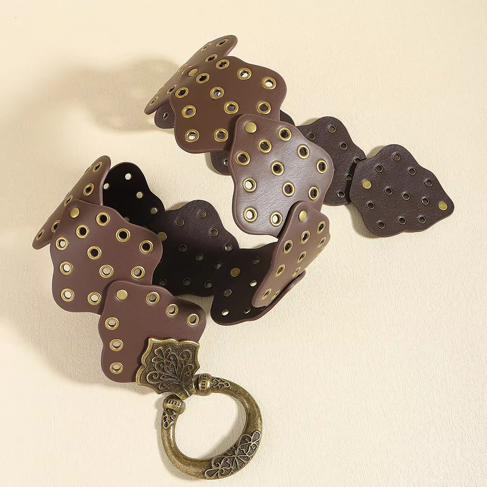 Layla Round Buckle Vintage Concho Belt