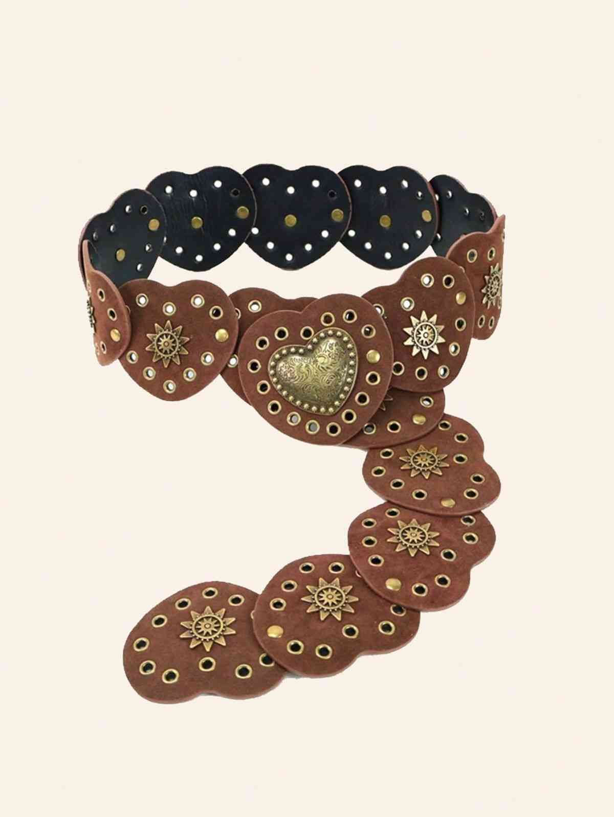 Kiki Boho Chic Wide Belt with Vintage Buckle