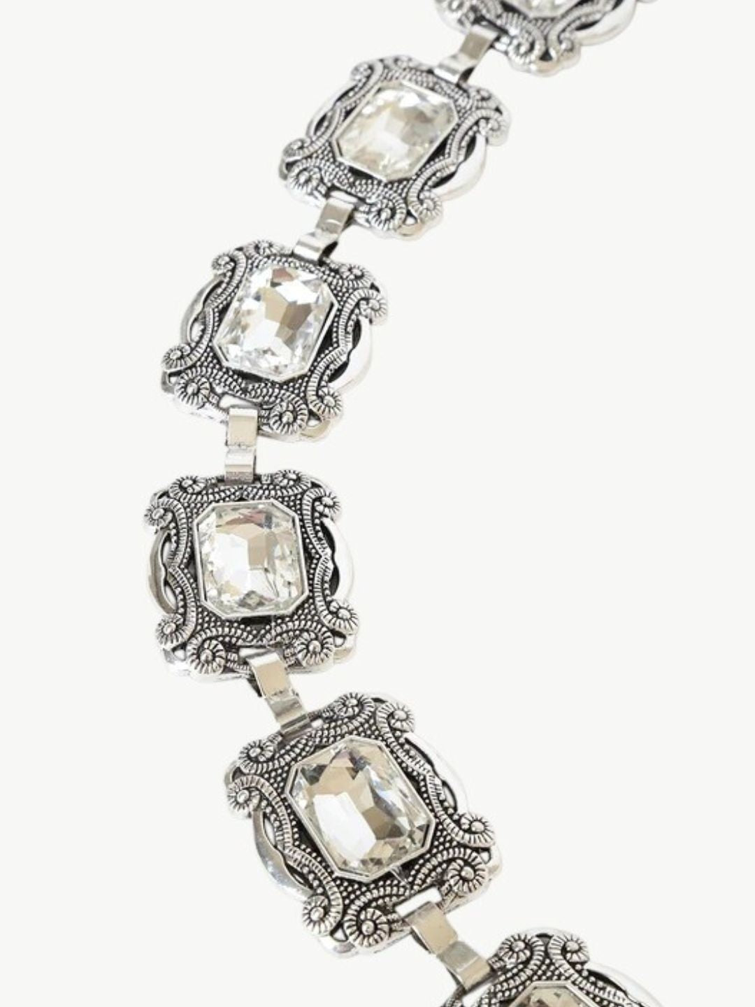 Nyra Oxidized Silver Waist Chain Belt