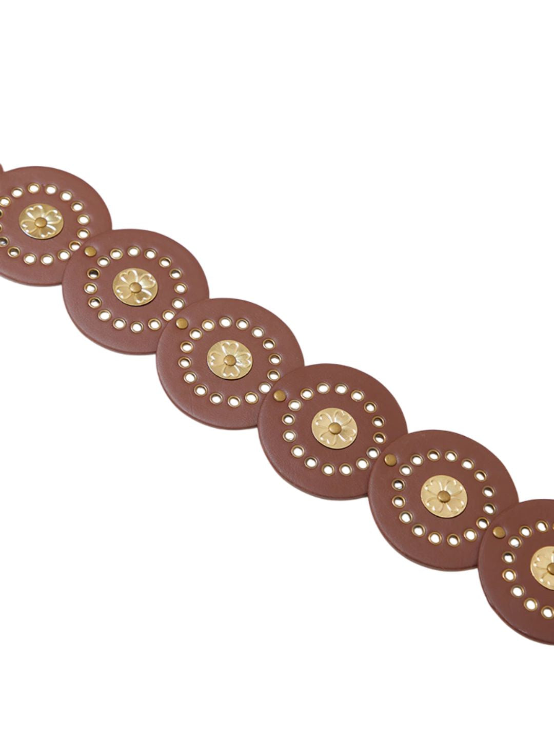 Blake Boho Chic Wide Belt with Vintage Shield Buckle