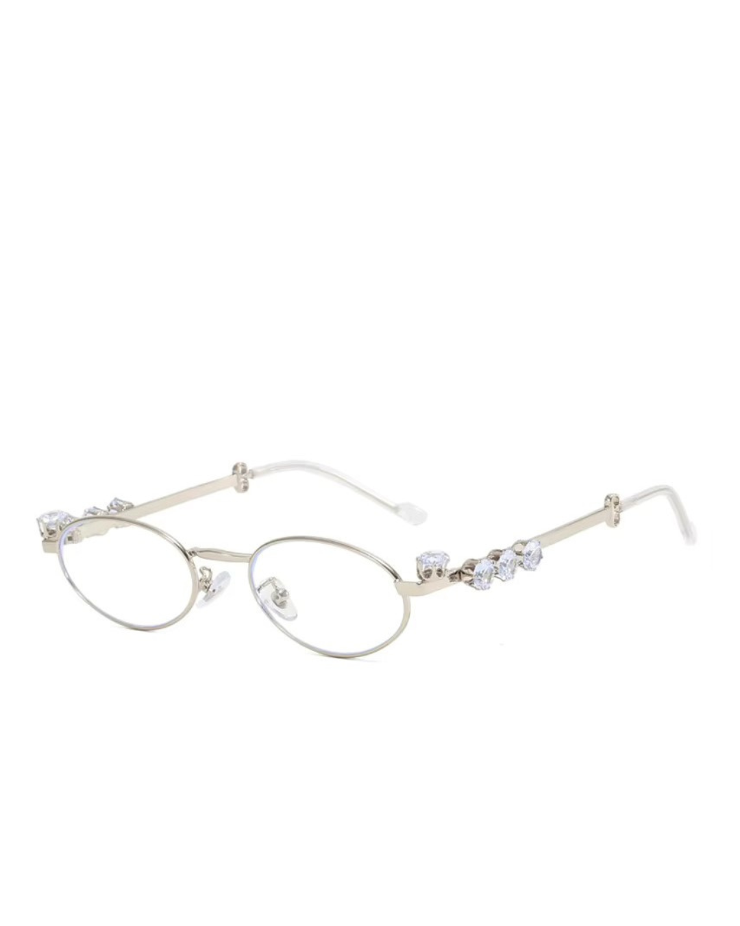 Spotlight Vintage Oval Y2K Metal Jewel Sunglasses
