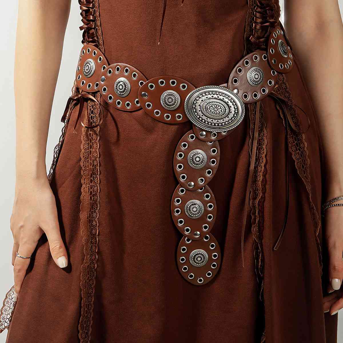 Zephyr Boho Chic Belt with Vintage Shield Buckle – Nothing Ordinary