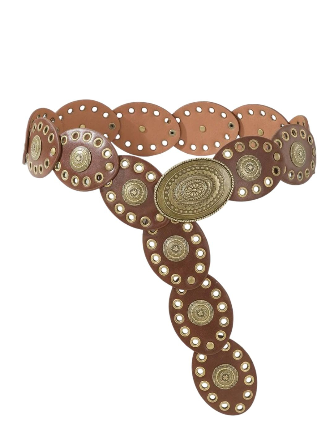 Alaya Boho Chic Vintage Disc Shield Waist Belt
