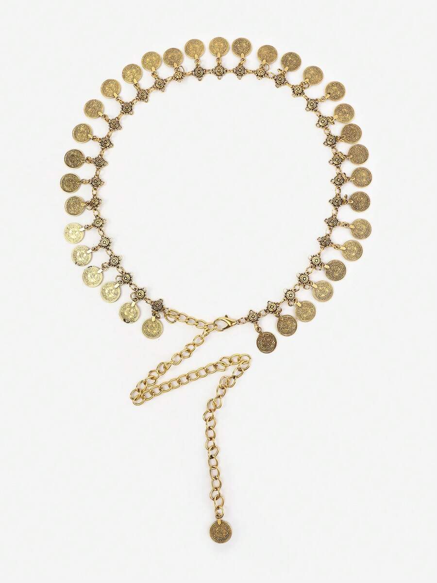 Antiqua Vintage Coin Chain Belt