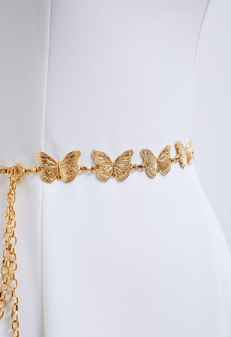 Butterfly Metal Chain Waist Belt