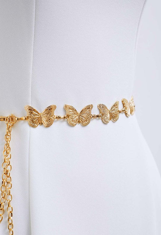 Butterfly Metal Chain Waist Belt