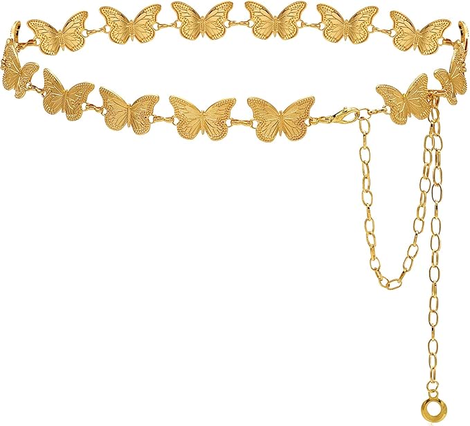 Butterfly Metal Chain Waist Belt