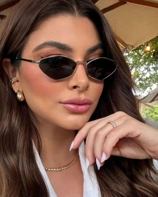 Cinq UV400 Metal Sunglasses [Hexagon]