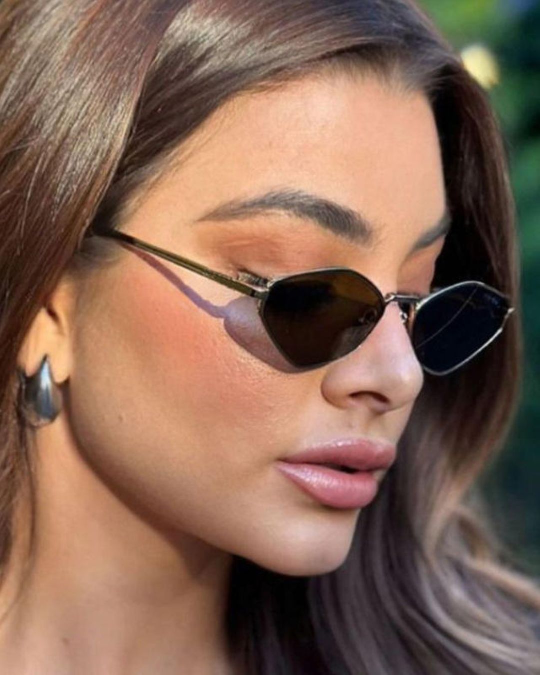Cinq UV400 Metal Sunglasses [Hexagon]