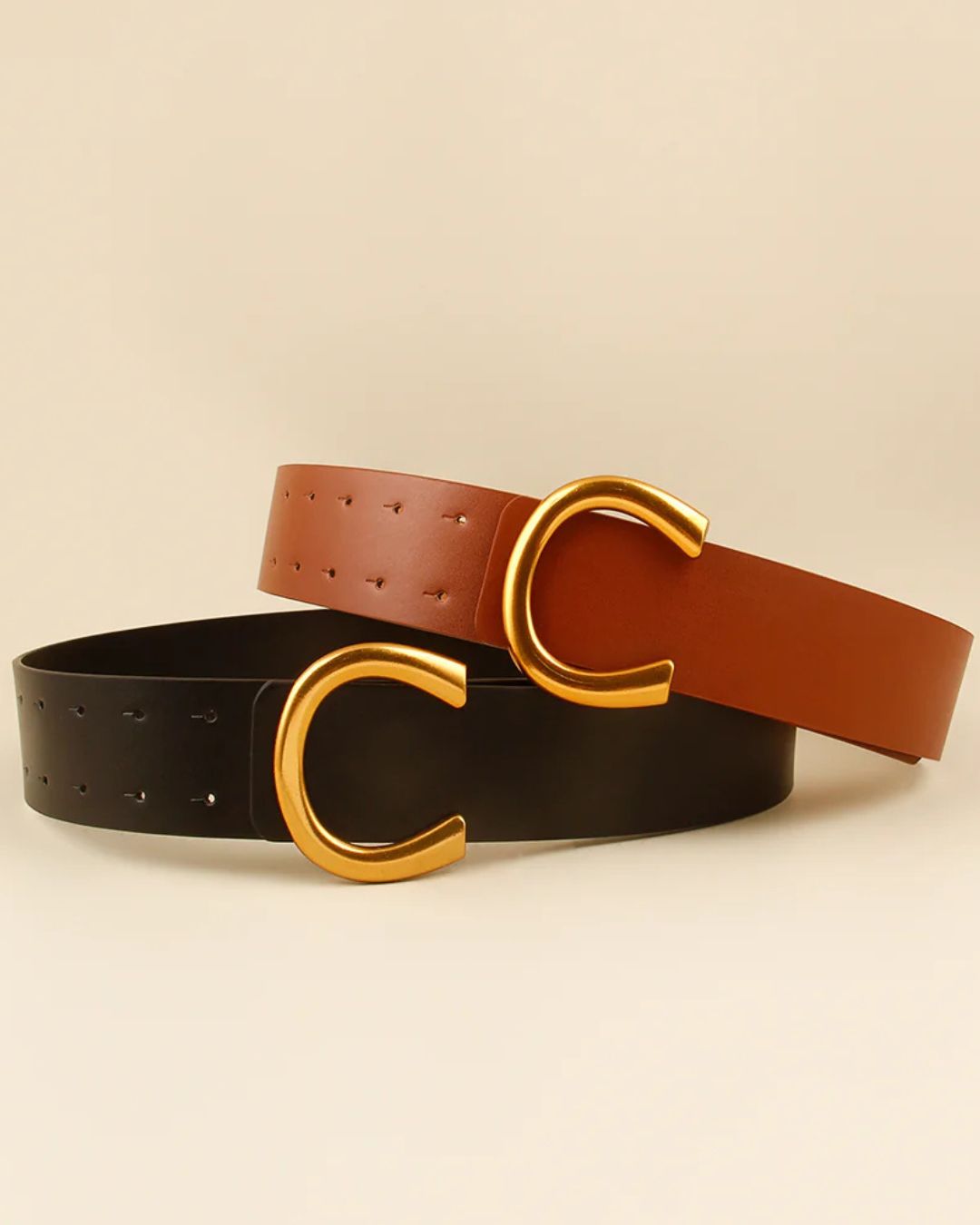 EQUORA C-Shaped Hoop Buckle Waist Belt