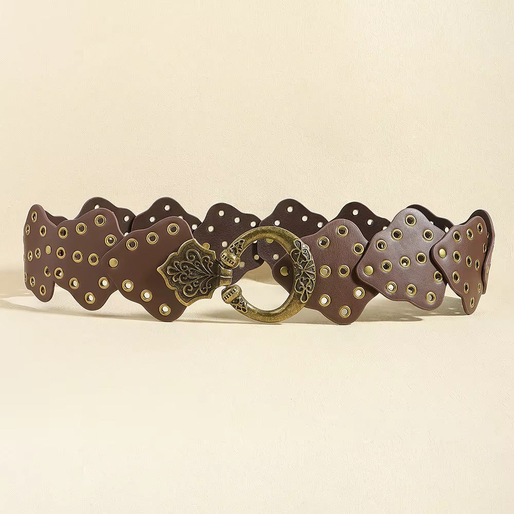 Layla Round Buckle Vintage Concho Belt