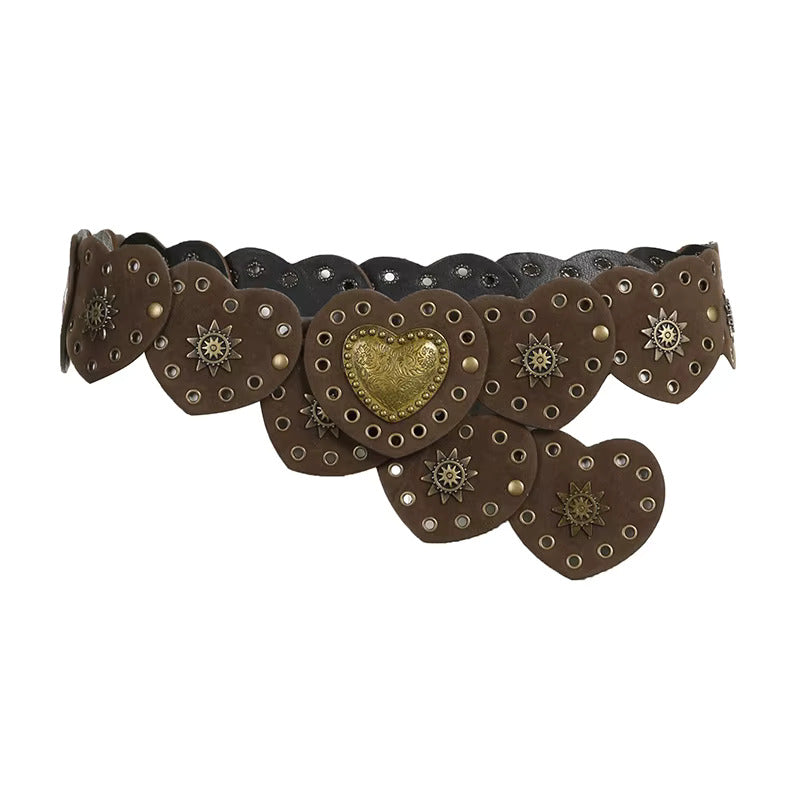 Kiki Boho Chic Wide Belt with Vintage Buckle