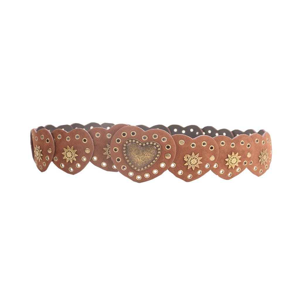 Kiki Boho Chic Wide Belt with Vintage Buckle