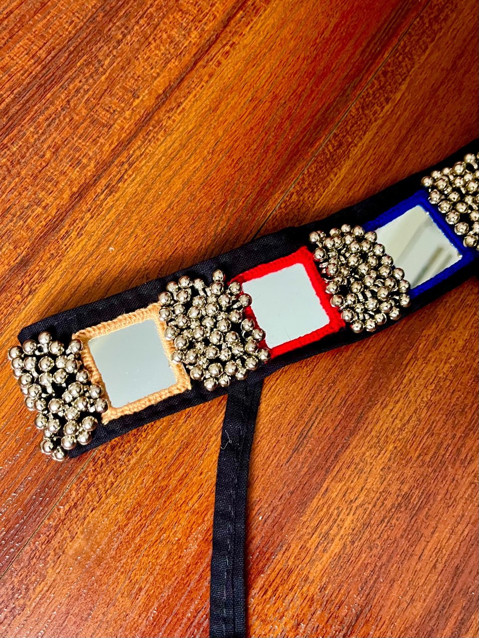 Nakhra Boho Mirror Work Kutch Embroidery Dori Waist Belt [Kamarbandh]