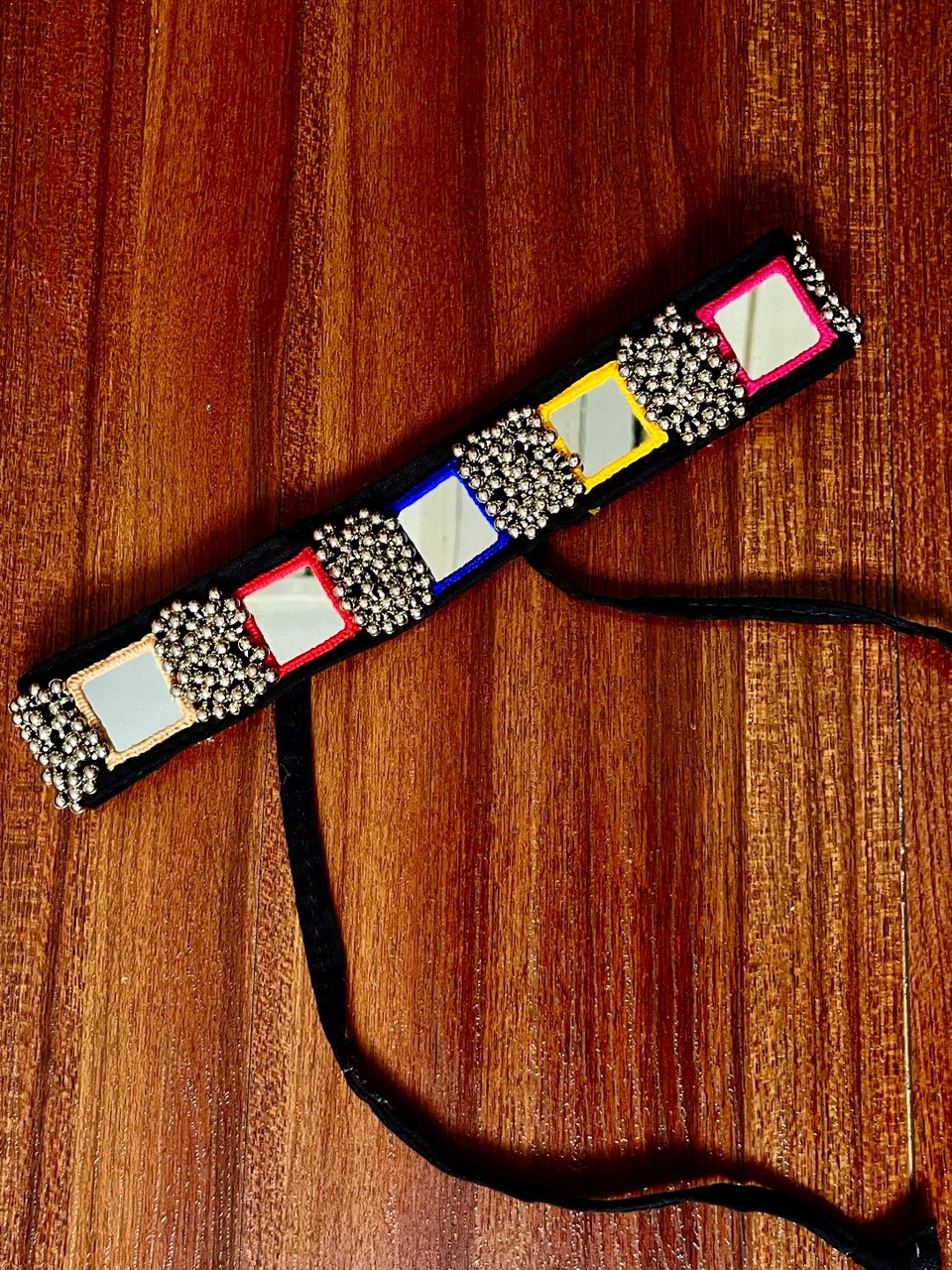 Nakhra Boho Mirror Work Kutch Embroidery Dori Waist Belt [Kamarbandh]