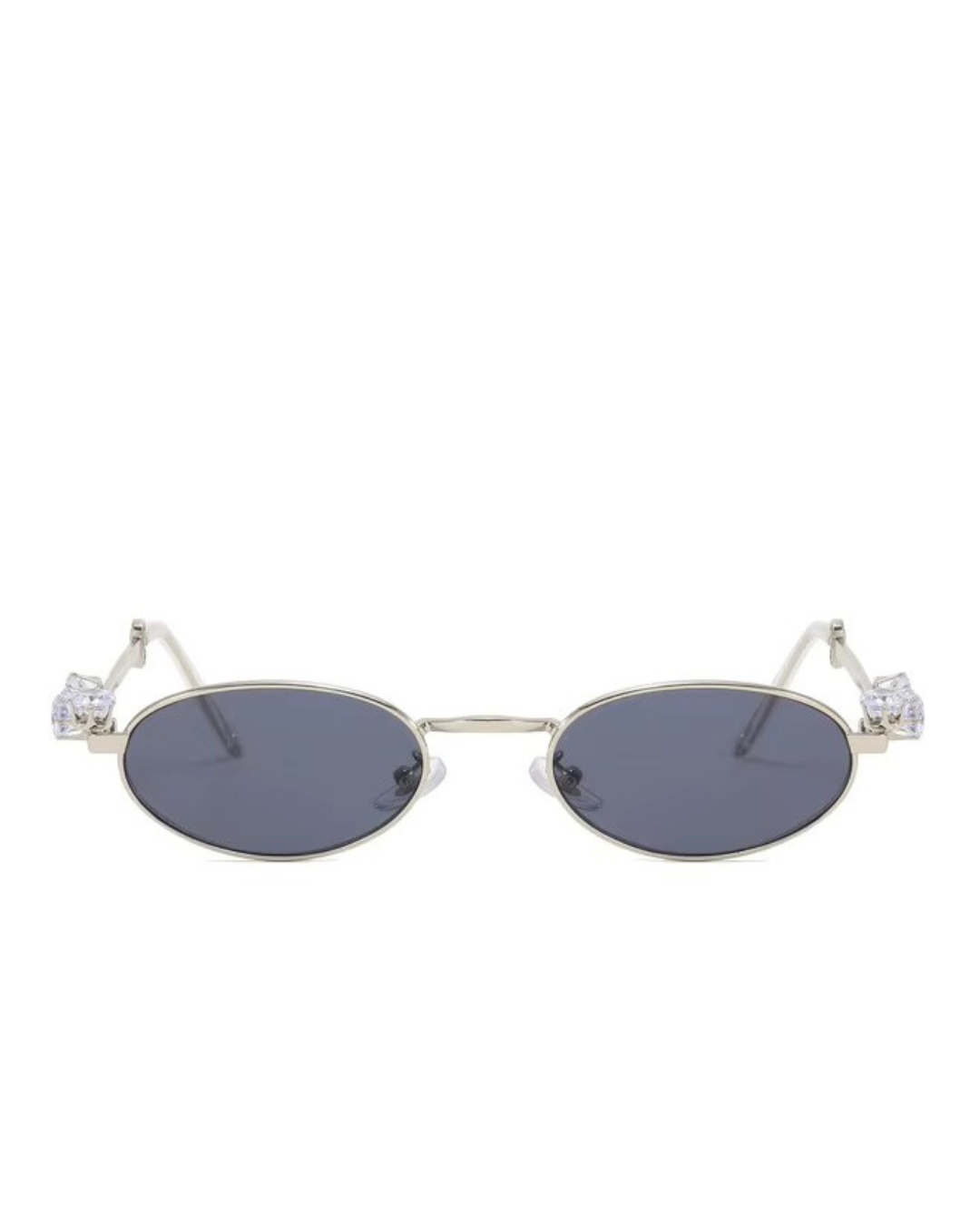 Spotlight Vintage Oval Y2K Metal Jewel Sunglasses