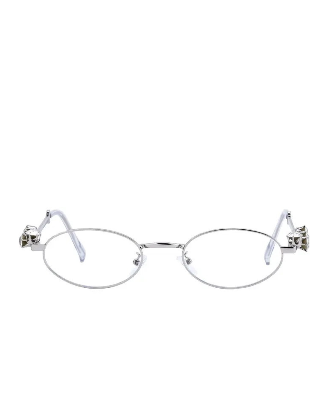 Spotlight Vintage Oval Y2K Metal Jewel Sunglasses