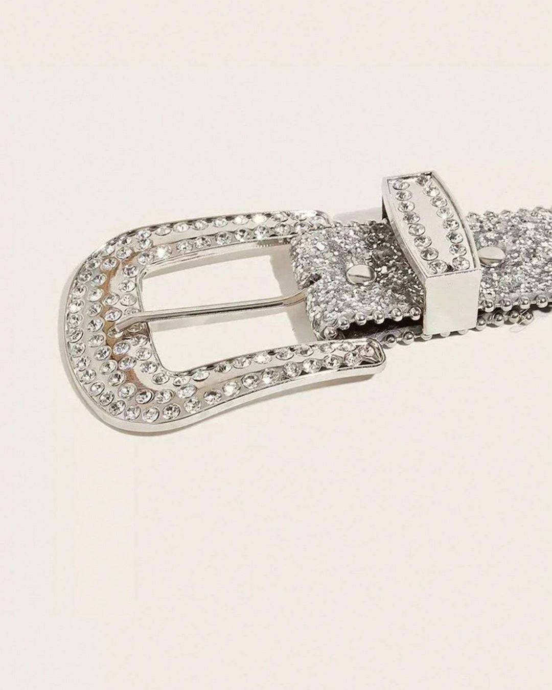 Stardust Shining Waist Belt with Rhinestone Buckle
