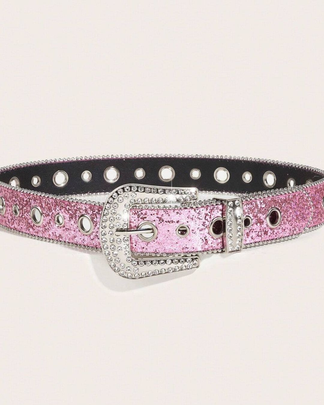 Stardust Shining Waist Belt with Rhinestone Buckle