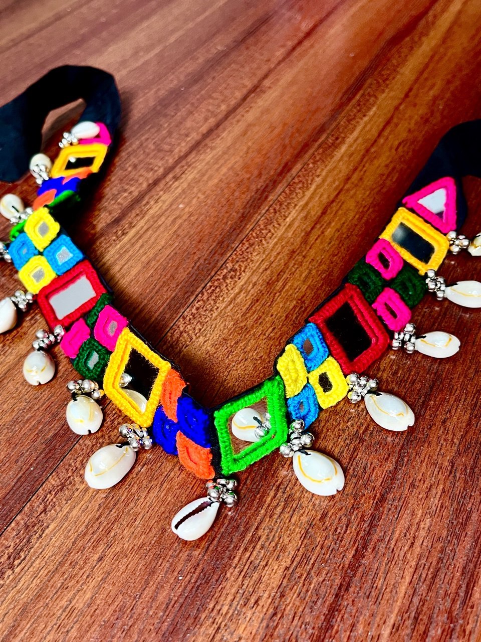 Ziddi Boho Mirror Work Kutch Embroidery Dori Waist Belt [Kamarbandh]